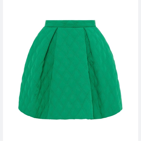 AJE Promise Quilted Mini Skirt Emerald Green - Picture 2 of 8